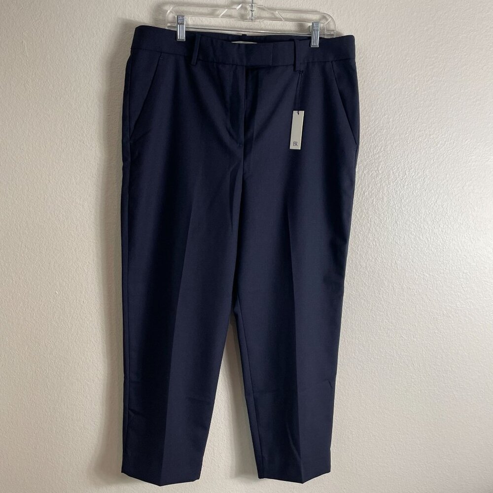 NEW Banana Republic Womens 16 Navy 100% Wool Trousers‎ Dress Pants
